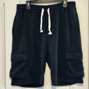 Nova Men No Hesitation French Terry Cargo Shorts XXL Black